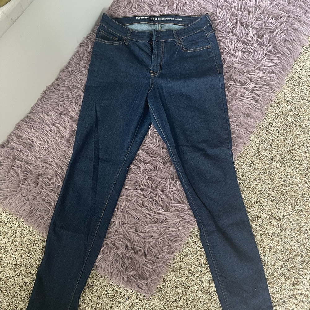 Old Navy Dark Wash Regular Super Skinny Jeans - Picture 3 of 7